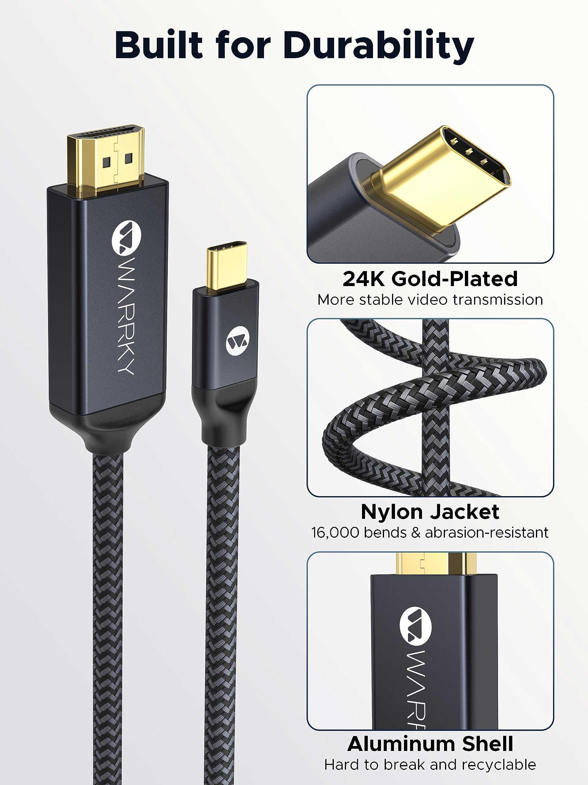 4K 60HZ USB C to HDMI Cable 3.3ft | 6ft | 10ft Midnight Blue