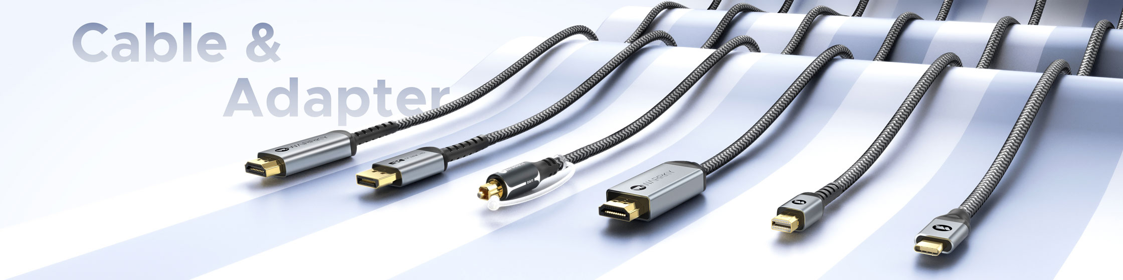 WARRKY cables and adapters displayed separately