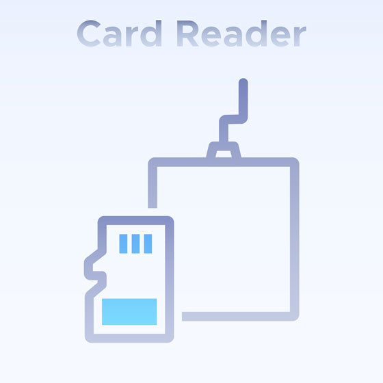 Vertical display of three WARRKY card readers