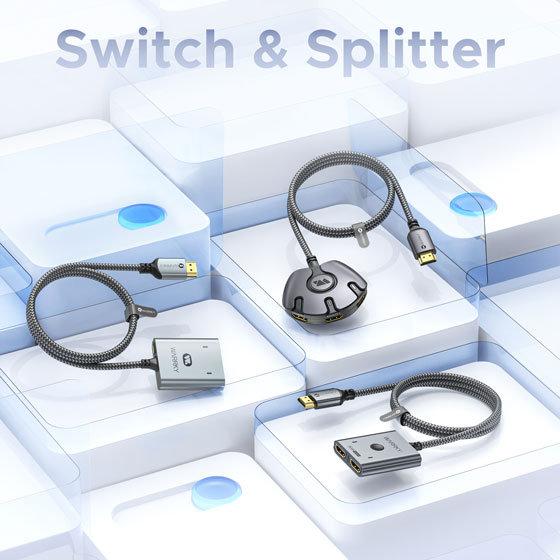 WARRKY's three different switchs and splitters were displayed in three different booths