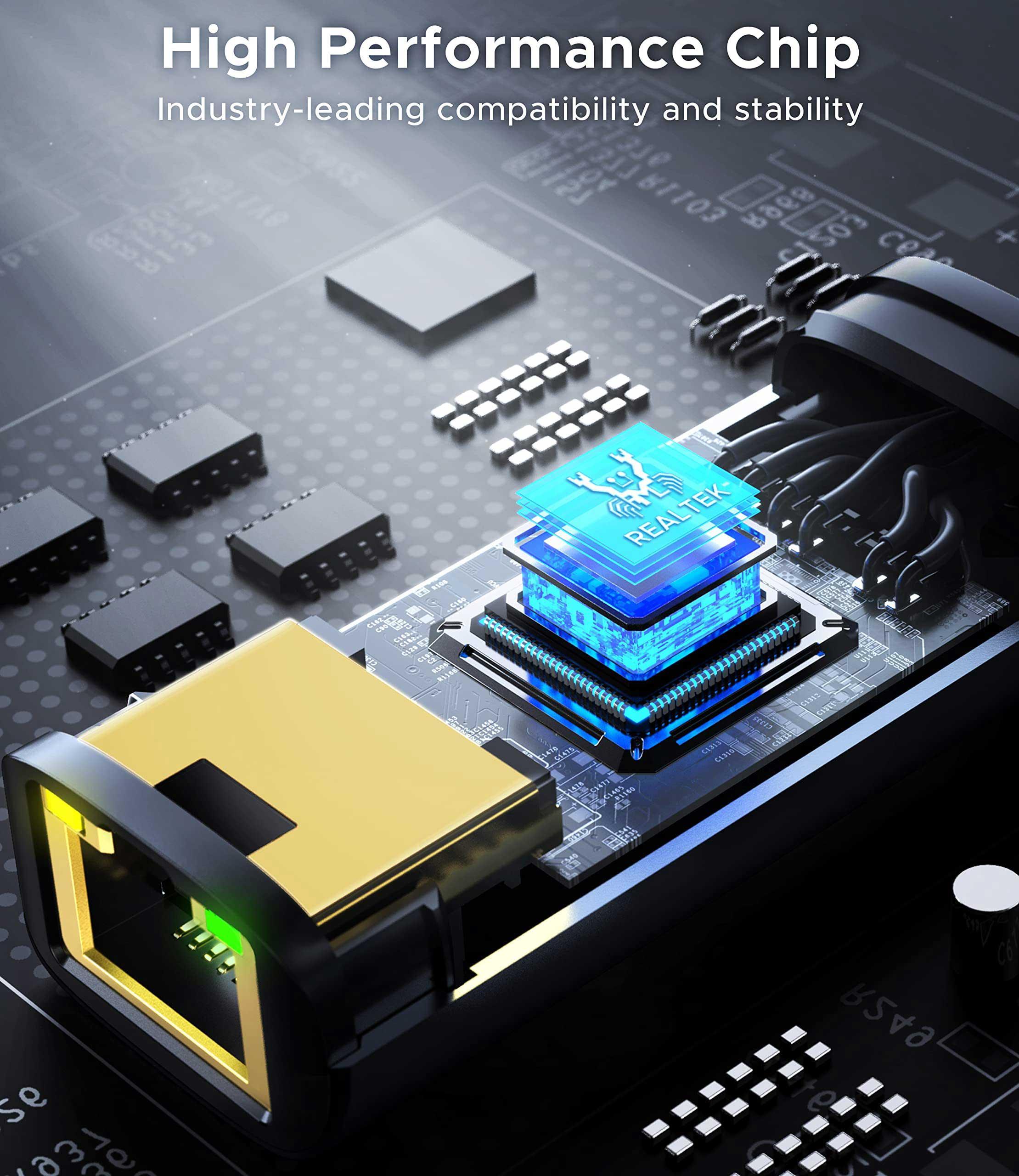 USB C to Ethernet Adapter 0.83ft Silver Gray