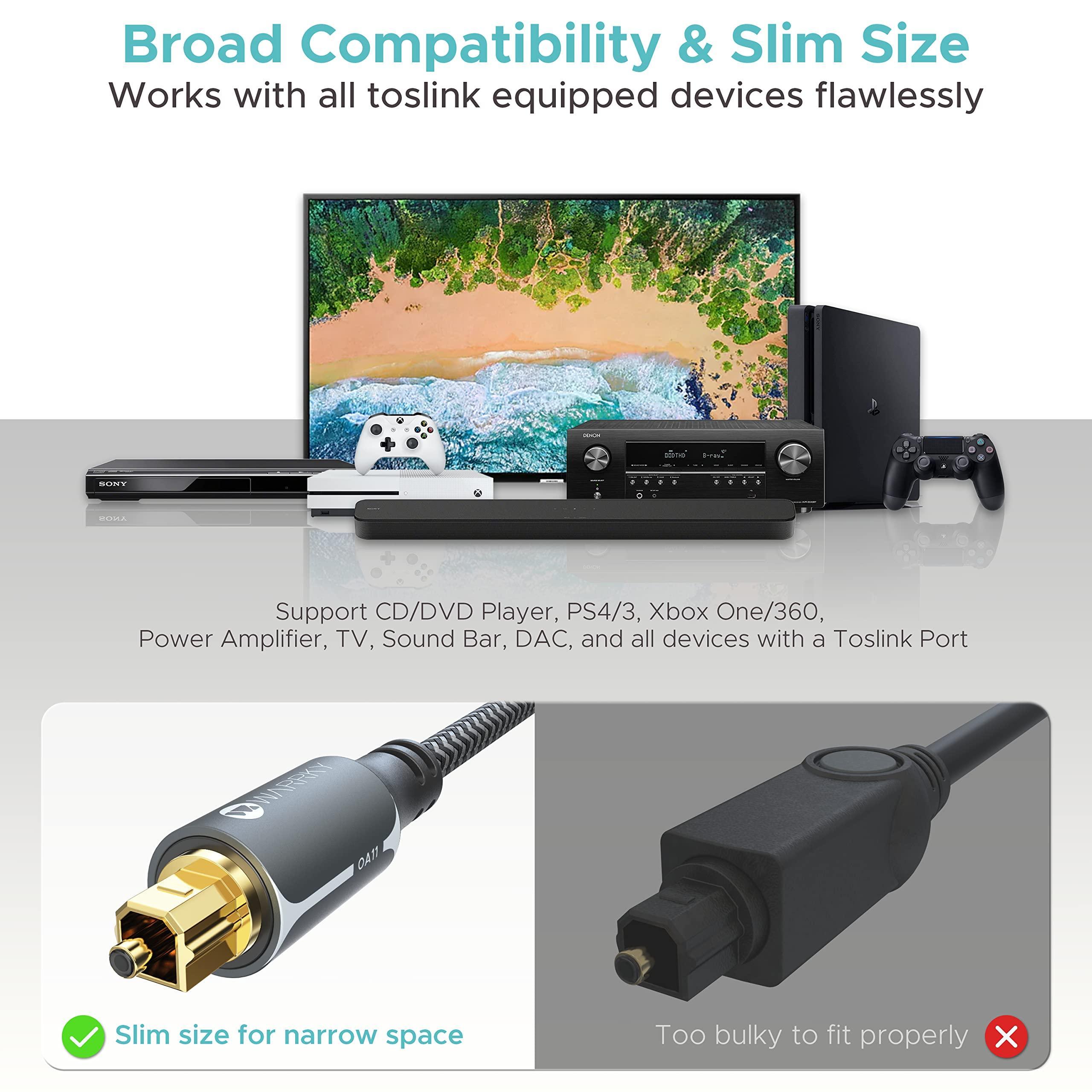 Optical Audio Cable 3.3ft | 6ft | 10ft | 15ft | 20ft | 25ft Dark Gray