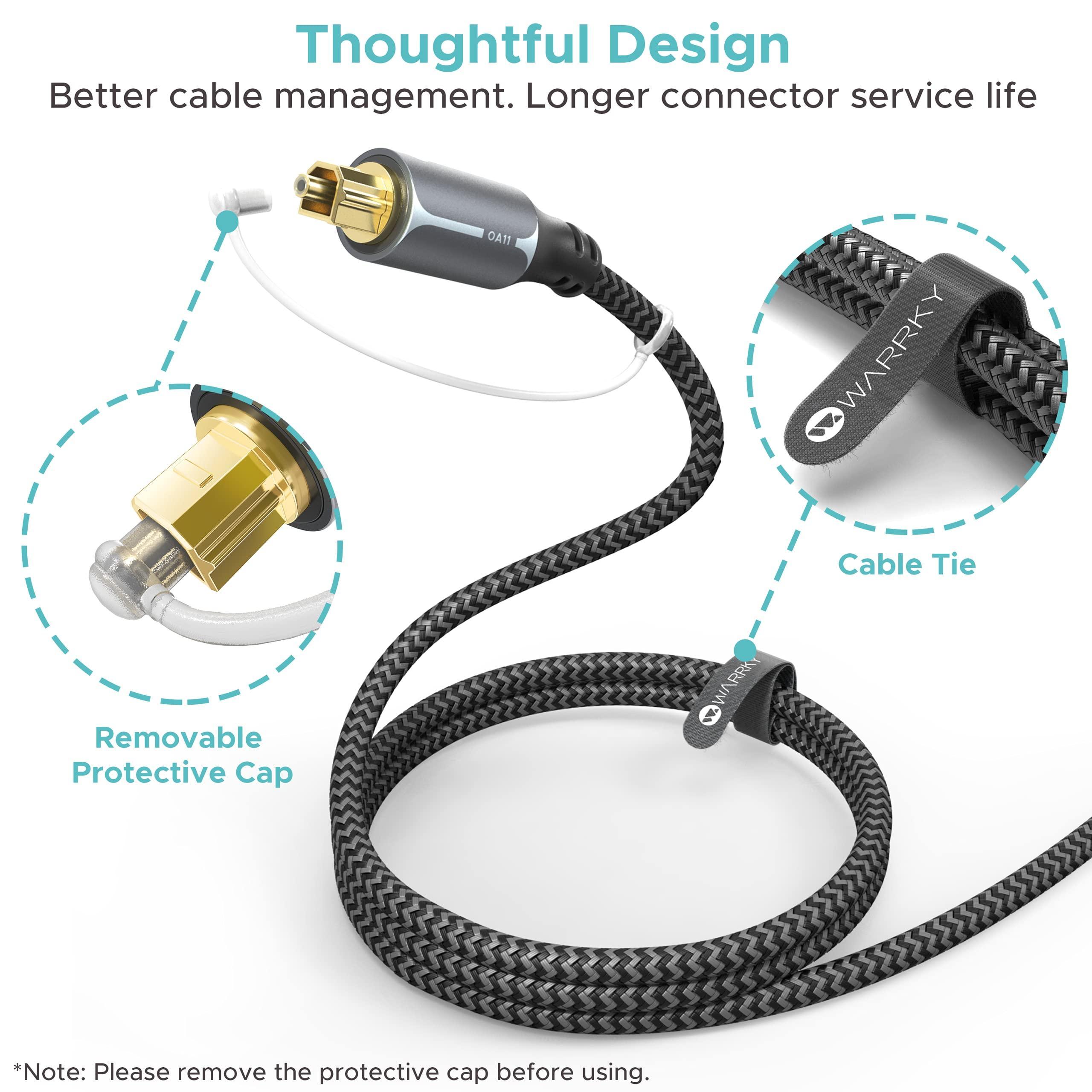 Optical Audio Cable 3.3ft | 6ft | 10ft | 15ft | 20ft | 25ft Dark Gray