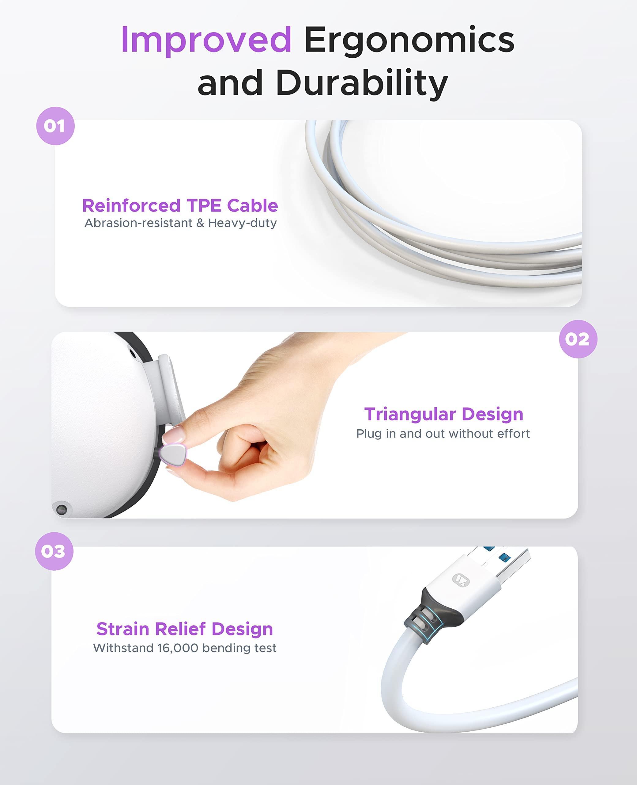 VR Link Cable 15ft White