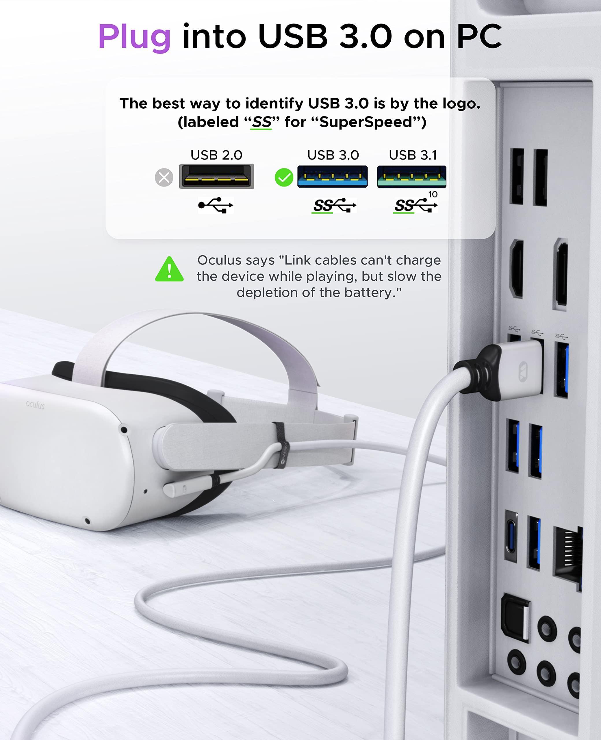 VR Link Cable 15ft White