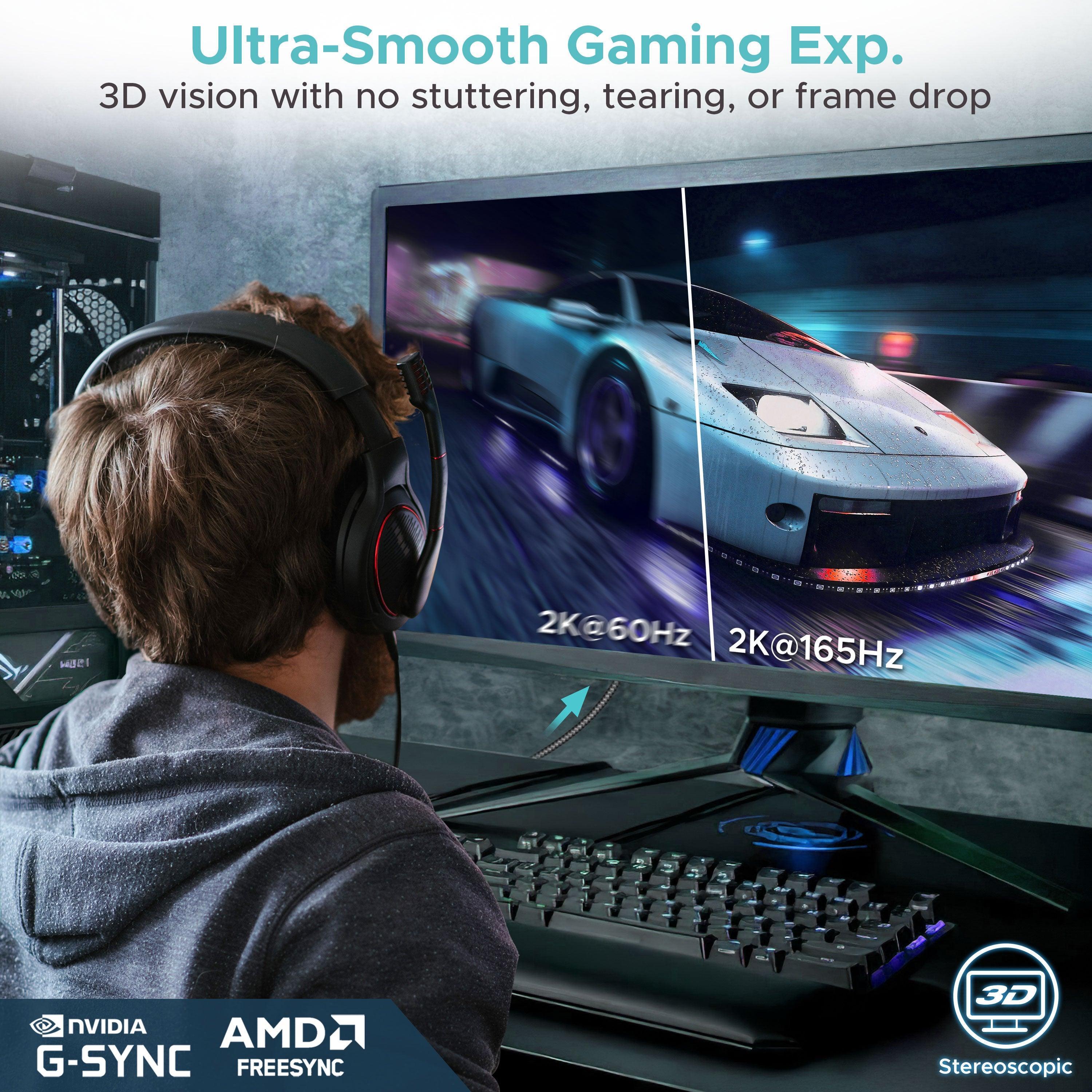 4K 60HZ DisplayPort Cable 6.6ft | 10ft Silver Gray