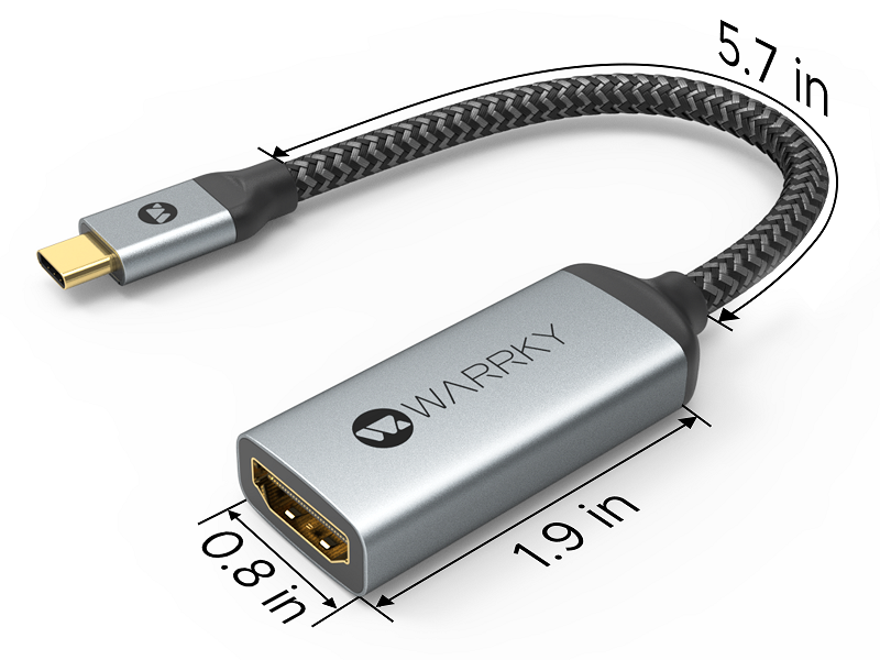Dartwood 4K Usb-C To Hdmi Adapter 0.5-ft Silver in the HDMI Cables  department at