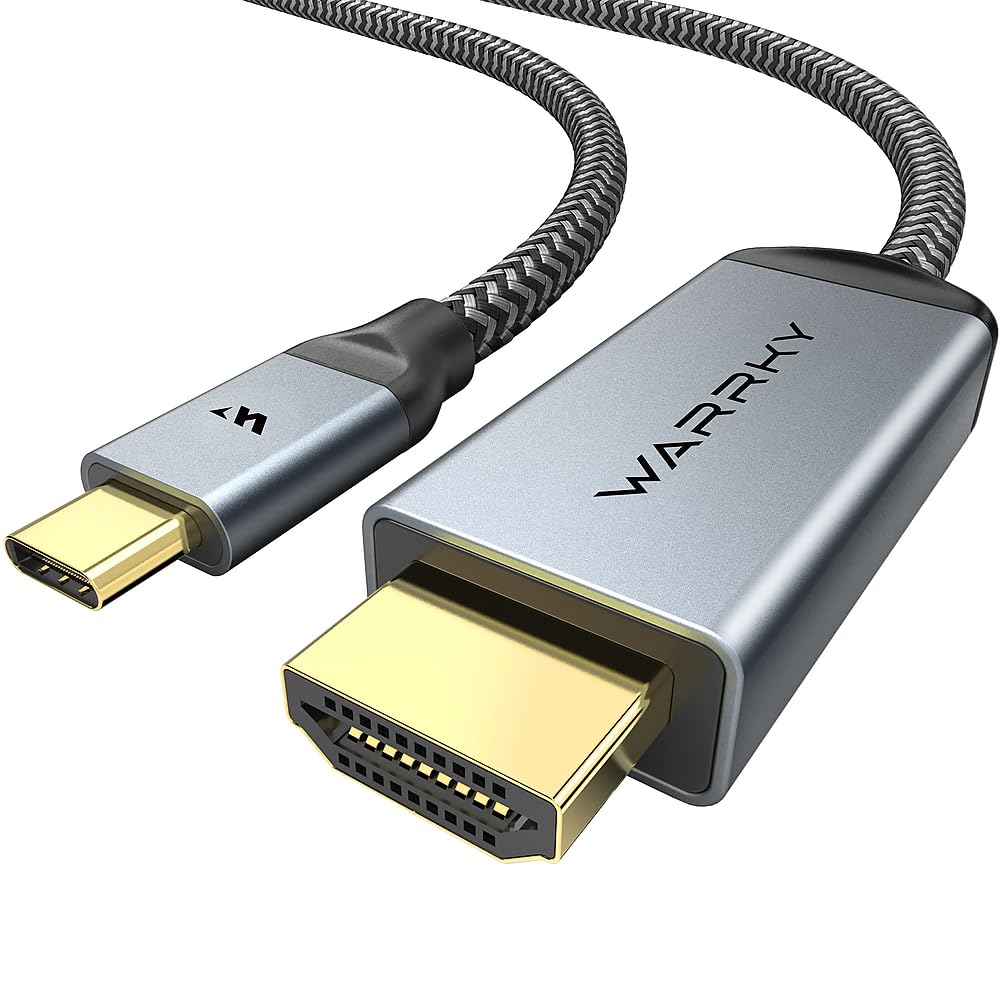 4K 60HZ USB C to HDMI Cable 3.3ft | 6ft | 10ft | 15ft Silver Gray