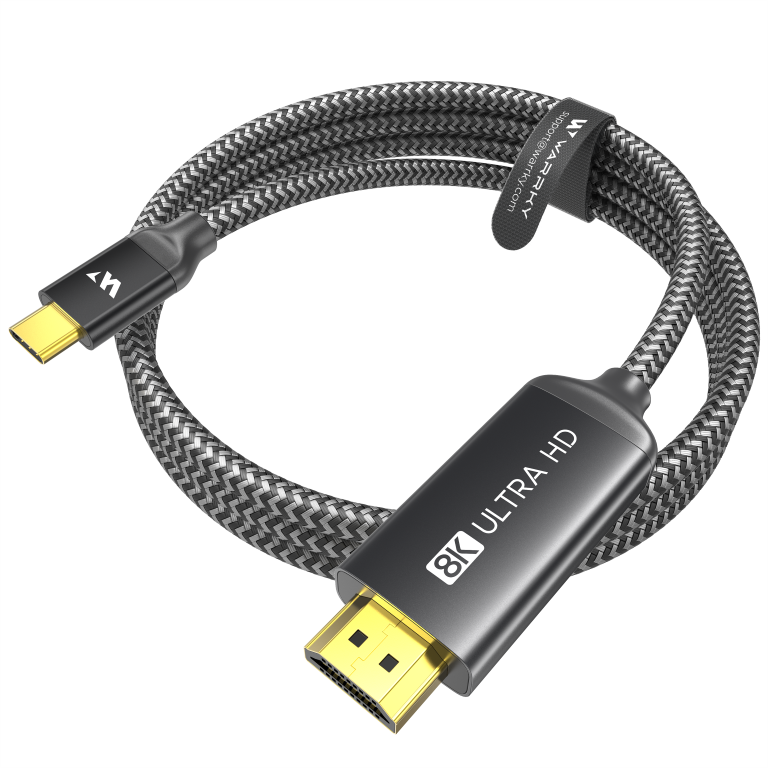 8K 60HZ USB C to HDMI Cable 3.3ft | 6ft | 10ft Space Gray