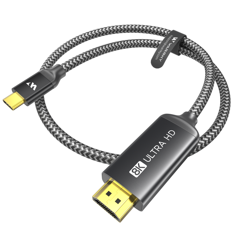 8K 60HZ USB C to HDMI Cable 3.3ft | 6ft | 10ft Space Gray