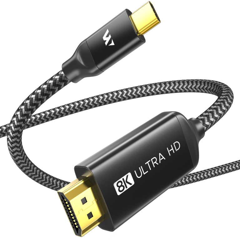 8K 60HZ USB C to HDMI Cable 3.3ft | 6ft | 10ft Space Gray