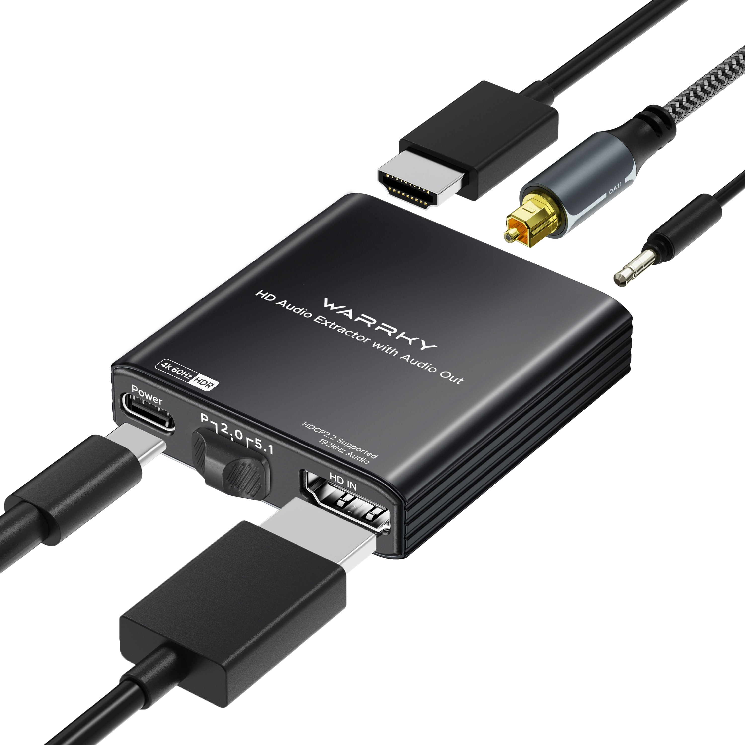 HDMI Audio Extractor 4K@30Hz | 4K@60Hz Silver Gray