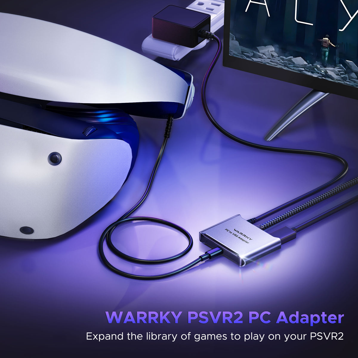 PSVR2 PC Adapter Included DP 1.4 Cable&15W Power Supply Cable