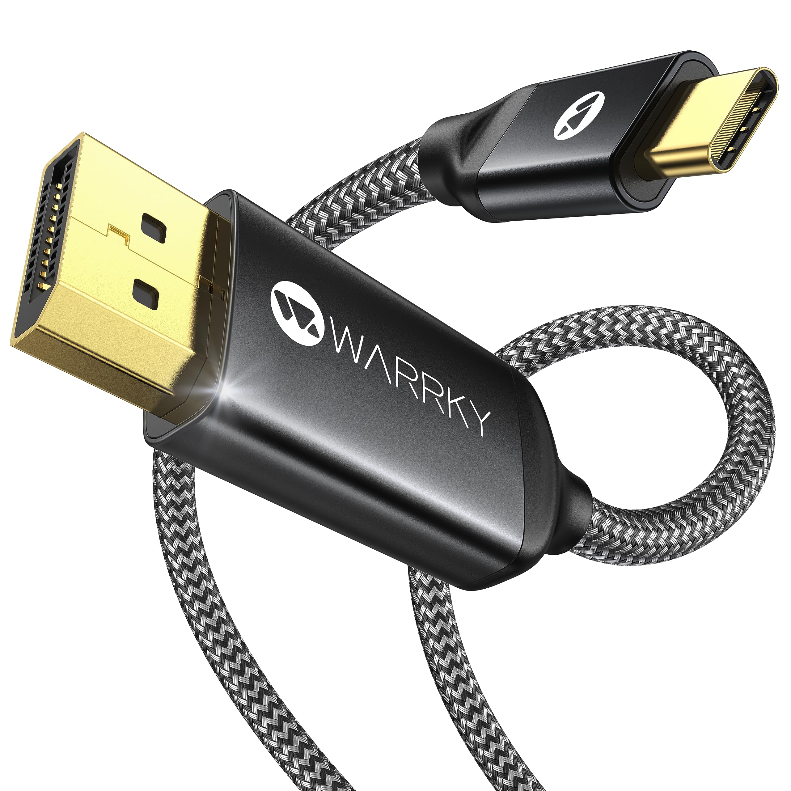 Warrky USB C to HDMI Cable 4K, 3.3ft [Braided, High Speed] Thunderbolt 3 to  HDMI Adapter Compatible for New iPad, MacBook Pro/Air, iMac, Galaxy S20